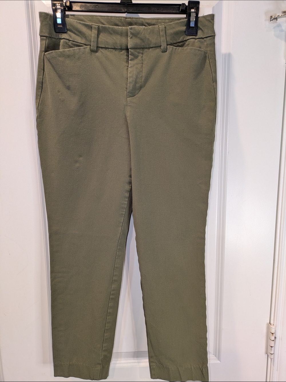 Old Navy Pixie Skinny Pants Olive Green High Rise Petite 6 Secret Smooth Pockets